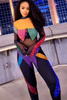 Colorful Rhinestone Bodysuit S-XL